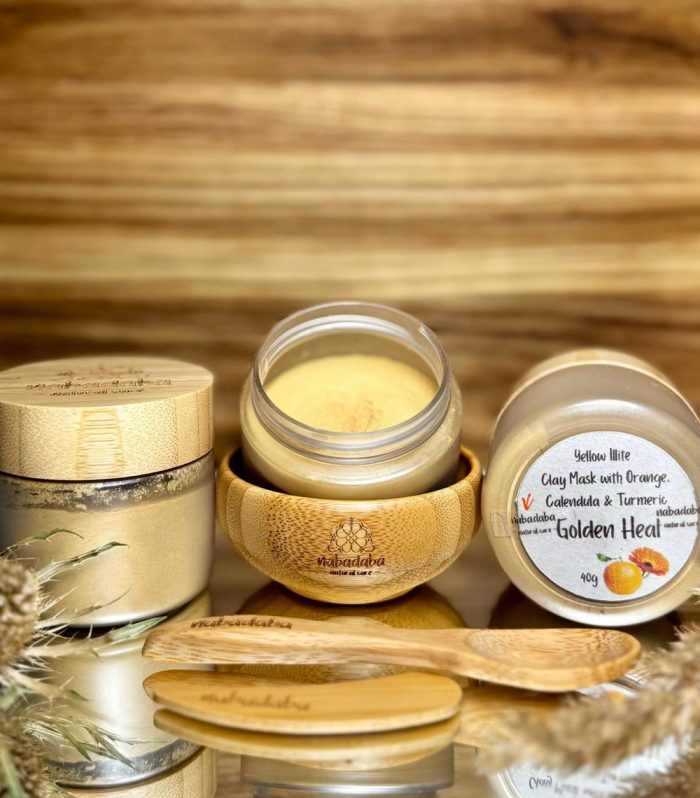 Yellow Illite Clay Mask for Oily and Dull Skin – Natural Detox Face Mask with Turmeric and Calendula