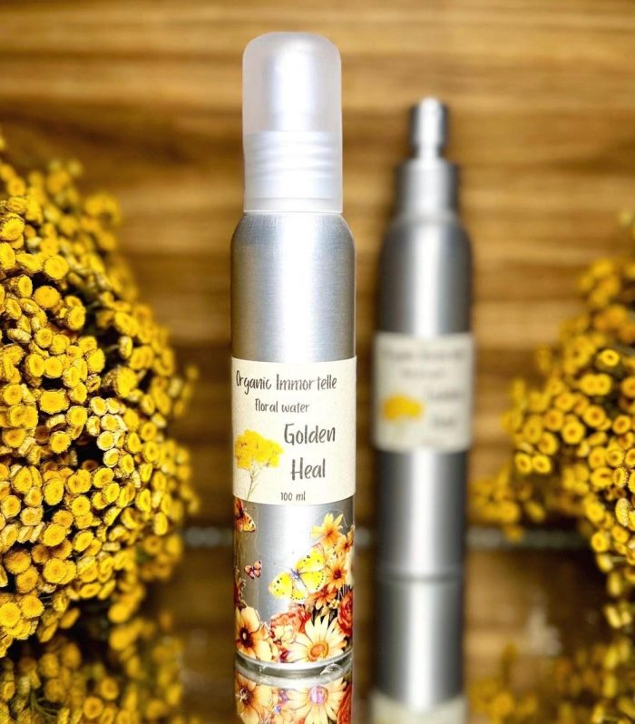 Organic Helichrysum Hydrosol (Immortelle) | Gentle Facial Mist & Toner for Sensitive Skin | Corsican Floral Water