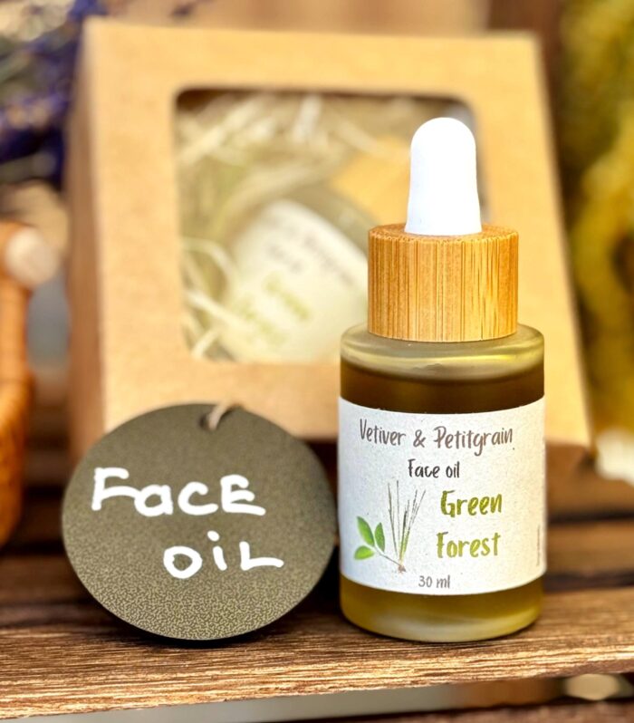 Vetiver Petitgrain Face Oil: Organic Hemp & Avocado Oils